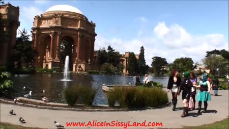 Alice In SissyLand - Public Rubber Sissy Palace Of Fine Arts San Francisco Femdom